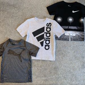 Puma, Adidas, Nike: Boy’s T-Shirts (size: 4/5)